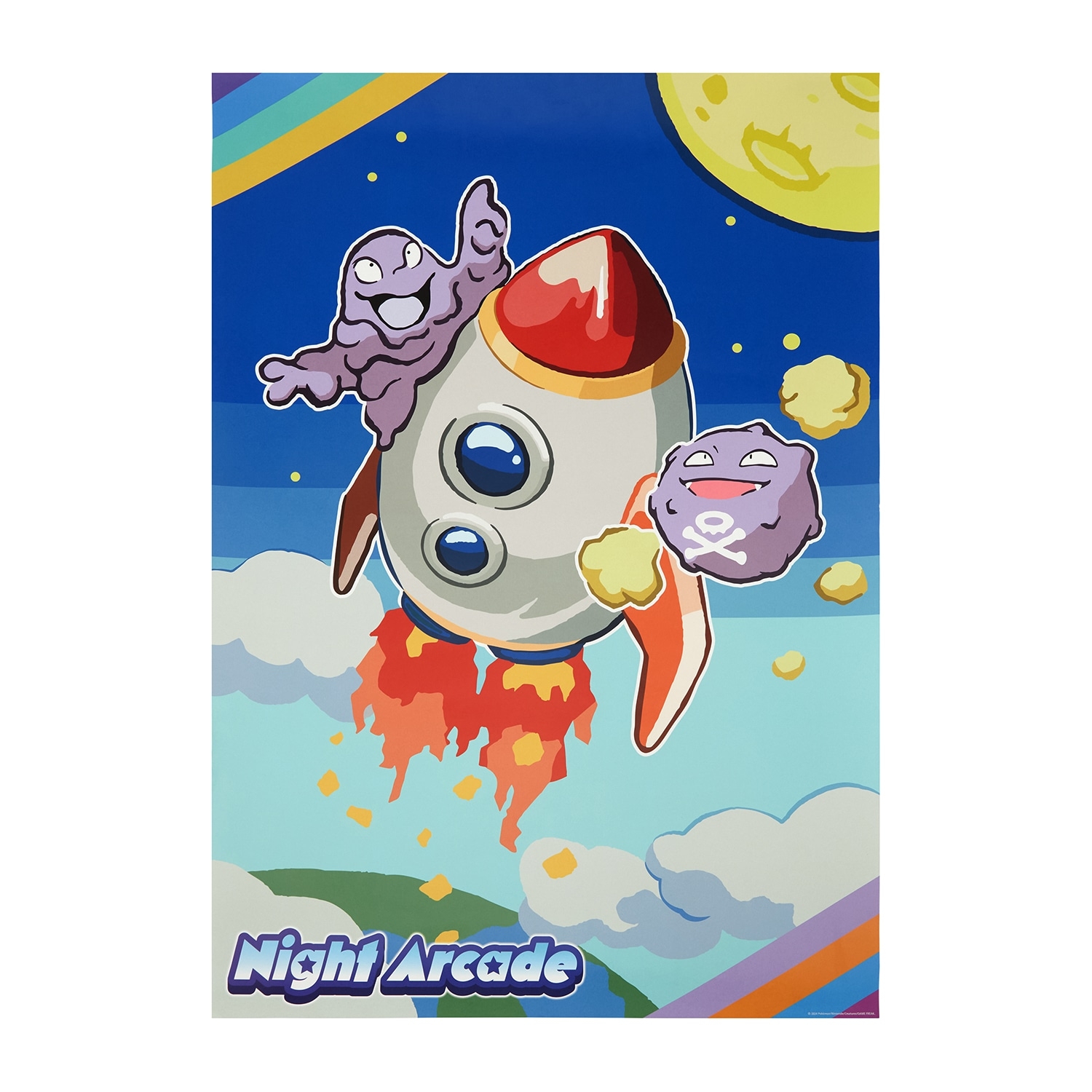 Night Arcade Poster & Sticker Set — source reference photo, not owned inventory