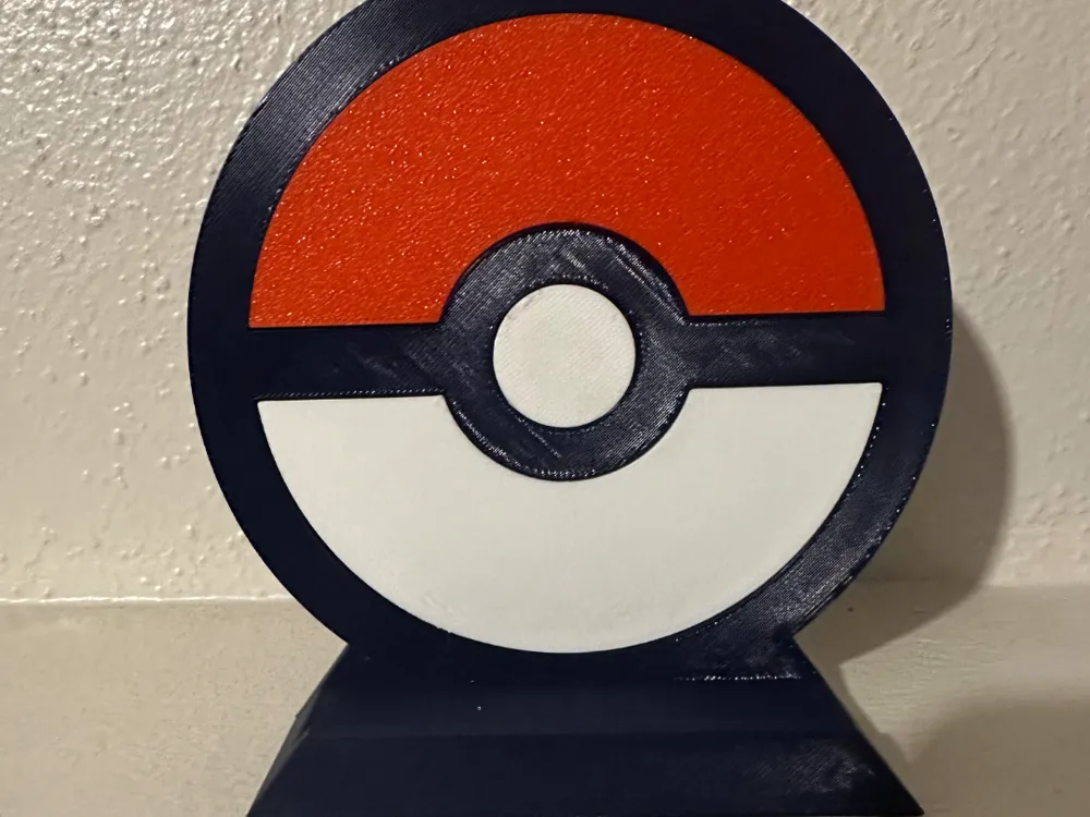 Poké Ball Card Display Stand — source reference photo, not owned inventory